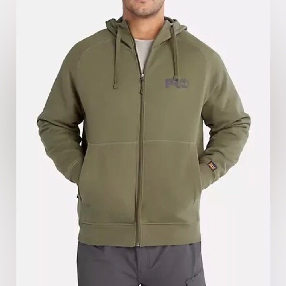 Timberland PRO Original Fit Honcho Hoodie Full Zip Army Olive Green XL Fleece